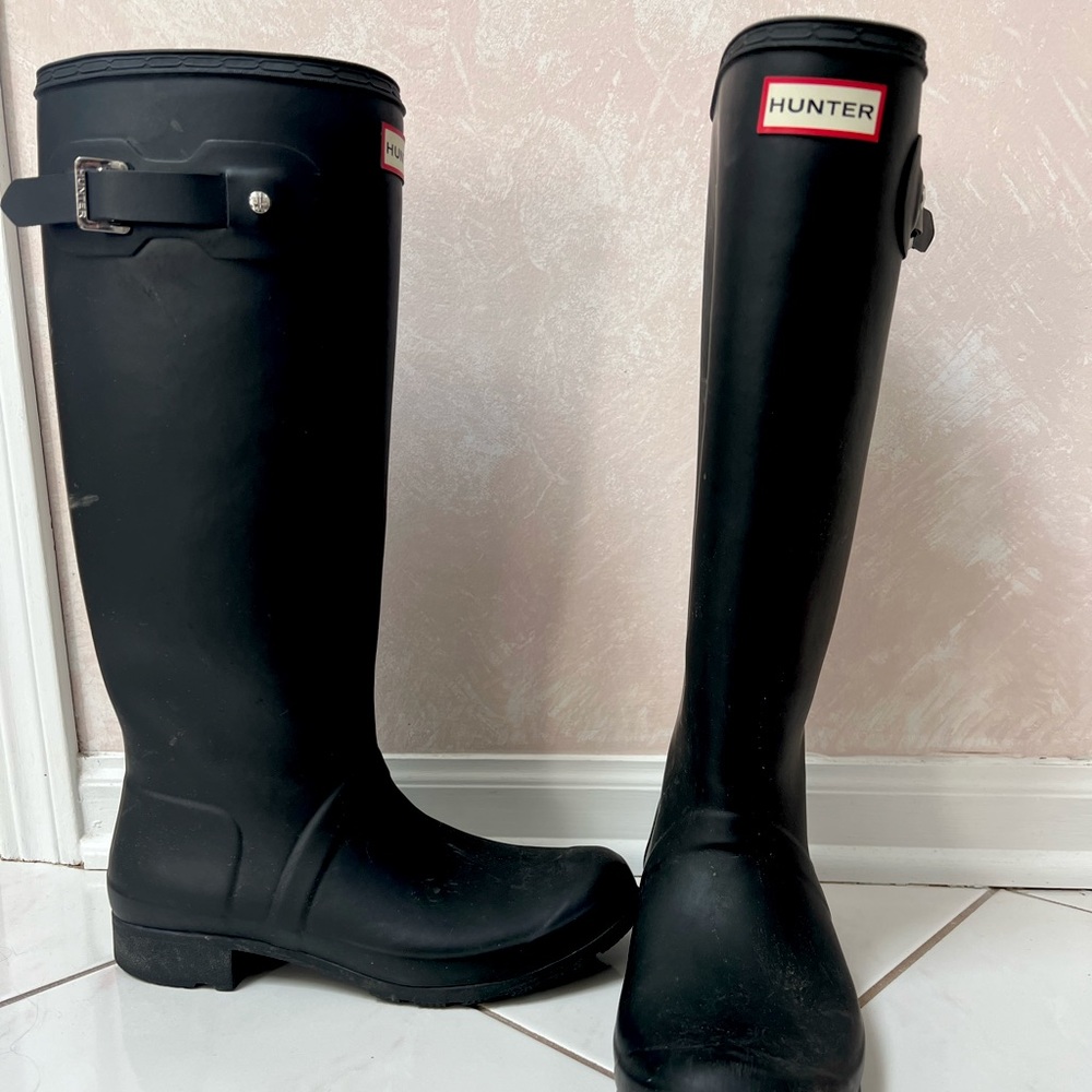 Tall Black Hunter Boots